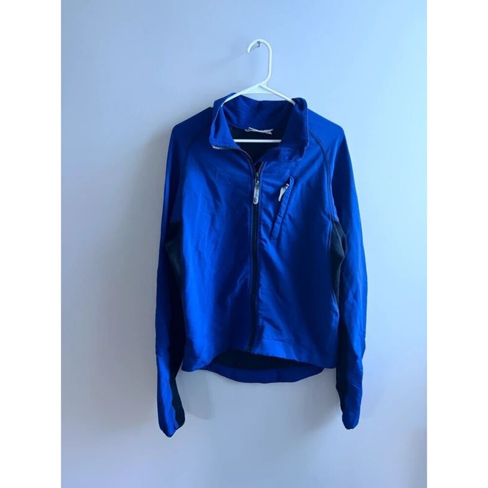 Vintage Ibex Technical Softshell Running Cycling Jacket Zip blue, athleisure